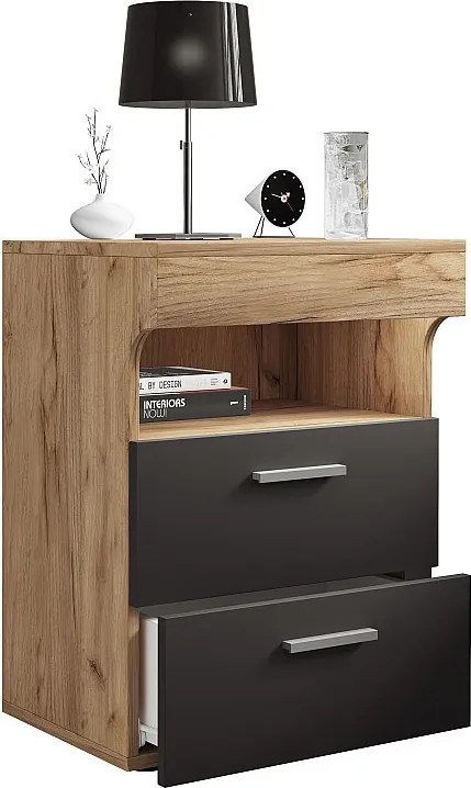 Drewniany stolik nocny szuflada Slepal L