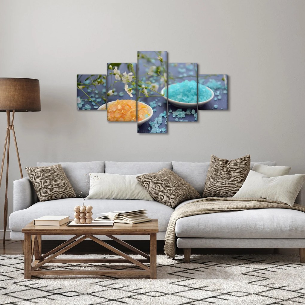 Obraz kolorowej soli morskiej (125x70 cm)