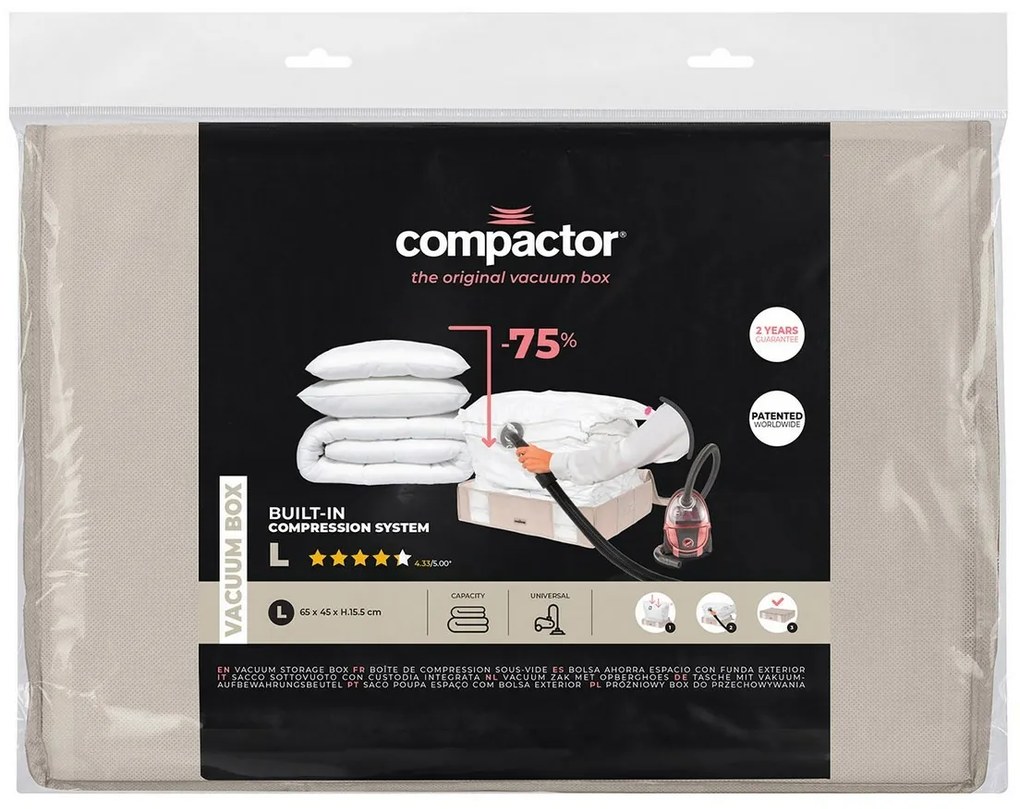 Compactor Próżniowy pojemnik z wkładem L Life, 65 x 50 x 15,5 cm, L