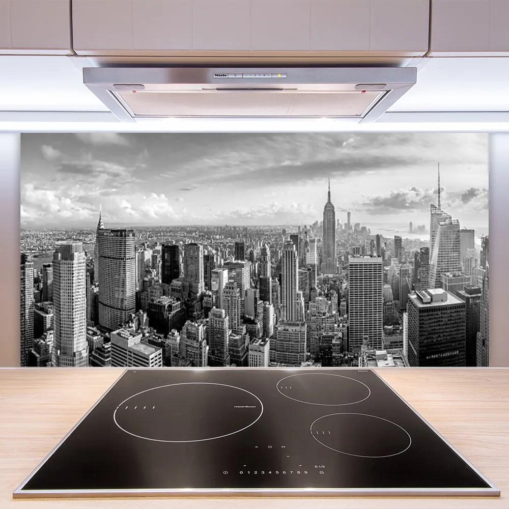 Szkło do Kuchni na Ścianę Rytm Miejskich Kamienic