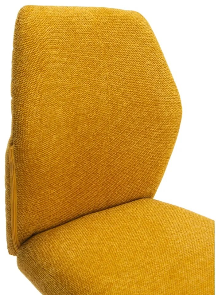 Musztardowe hokery zestaw 4 szt. 65 cm Bei – Marckeric