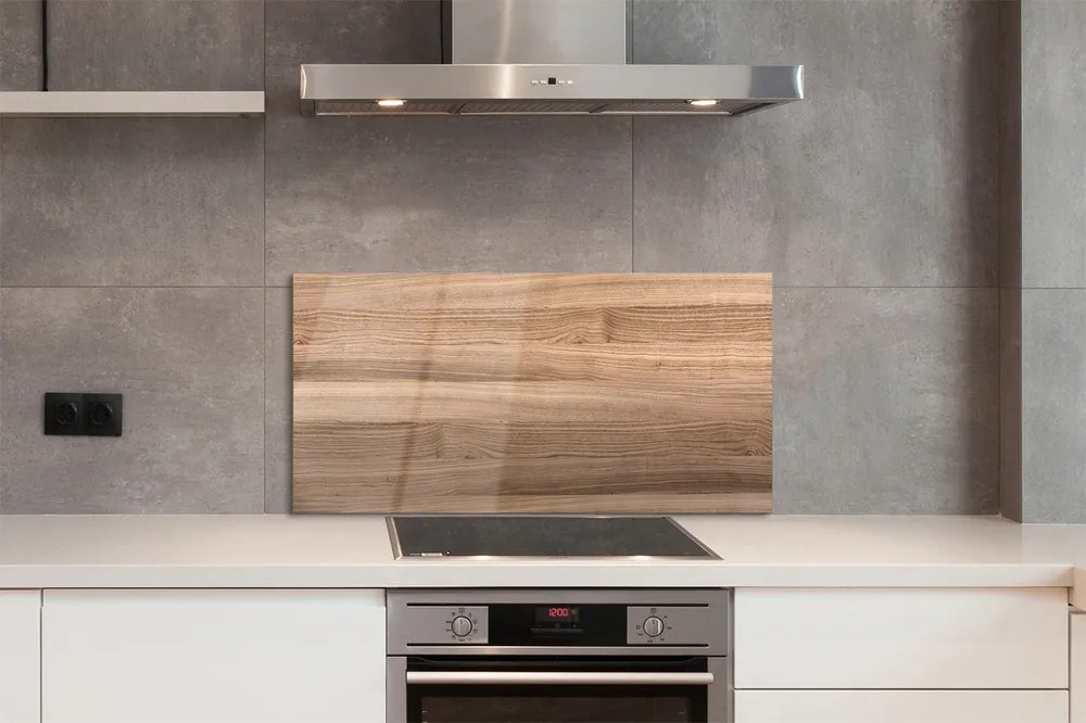 Panel szklany do Kuchni Szlachetna Struktura Drewna