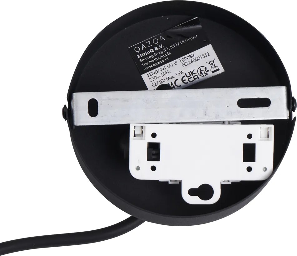 Zewnętrzna lampa wisząca czarna IP44 - Cava