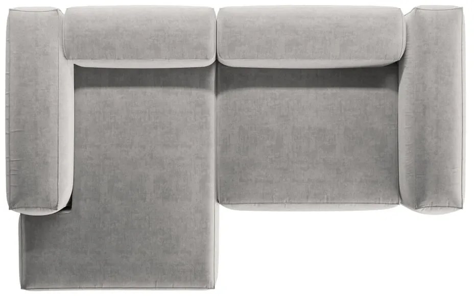 Jasnoszary narożnik (lewostronny/z szezlongiem) Bergamo – Cosmopolitan Design