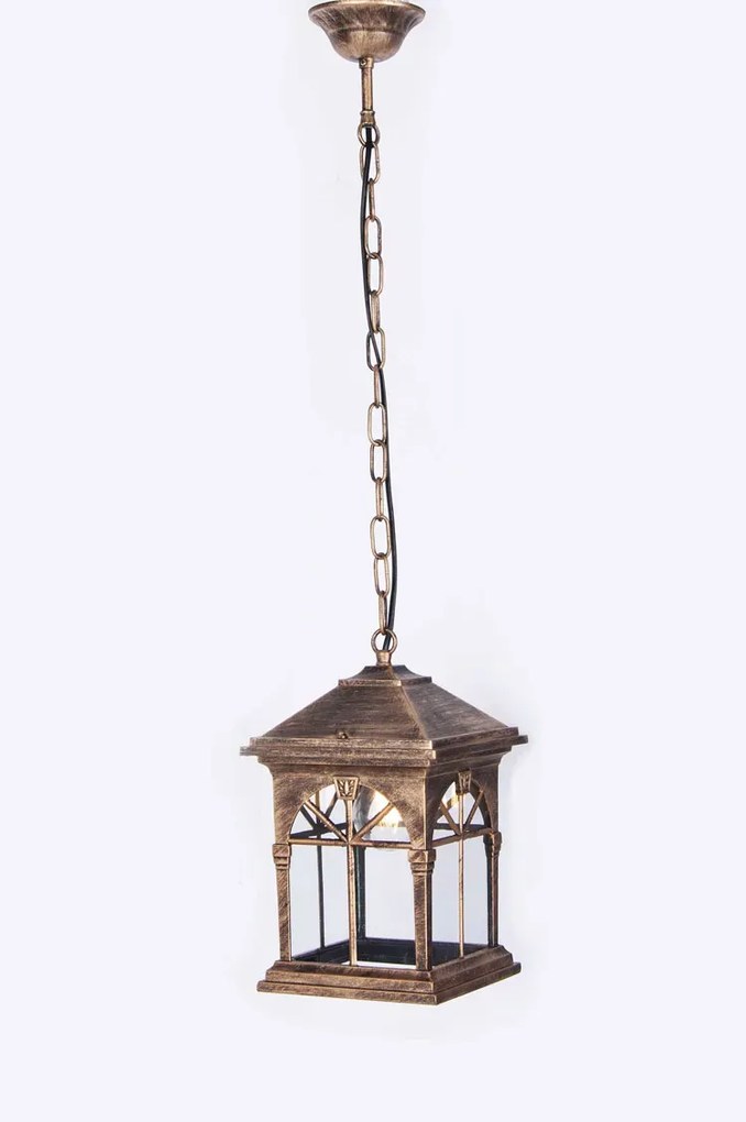 Czarno-złota lampa wisząca ogrodowa - S518-Boriko