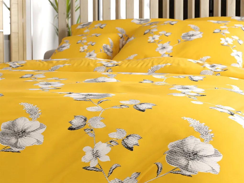 PrzytulneMieszkanie.pl PrzytulneMieszkanie.pl Pościel z mikrofibry YELLOW ROSE żółte Rozmiar pościeli: 70 x 90 cm | 140 x 200 cm
