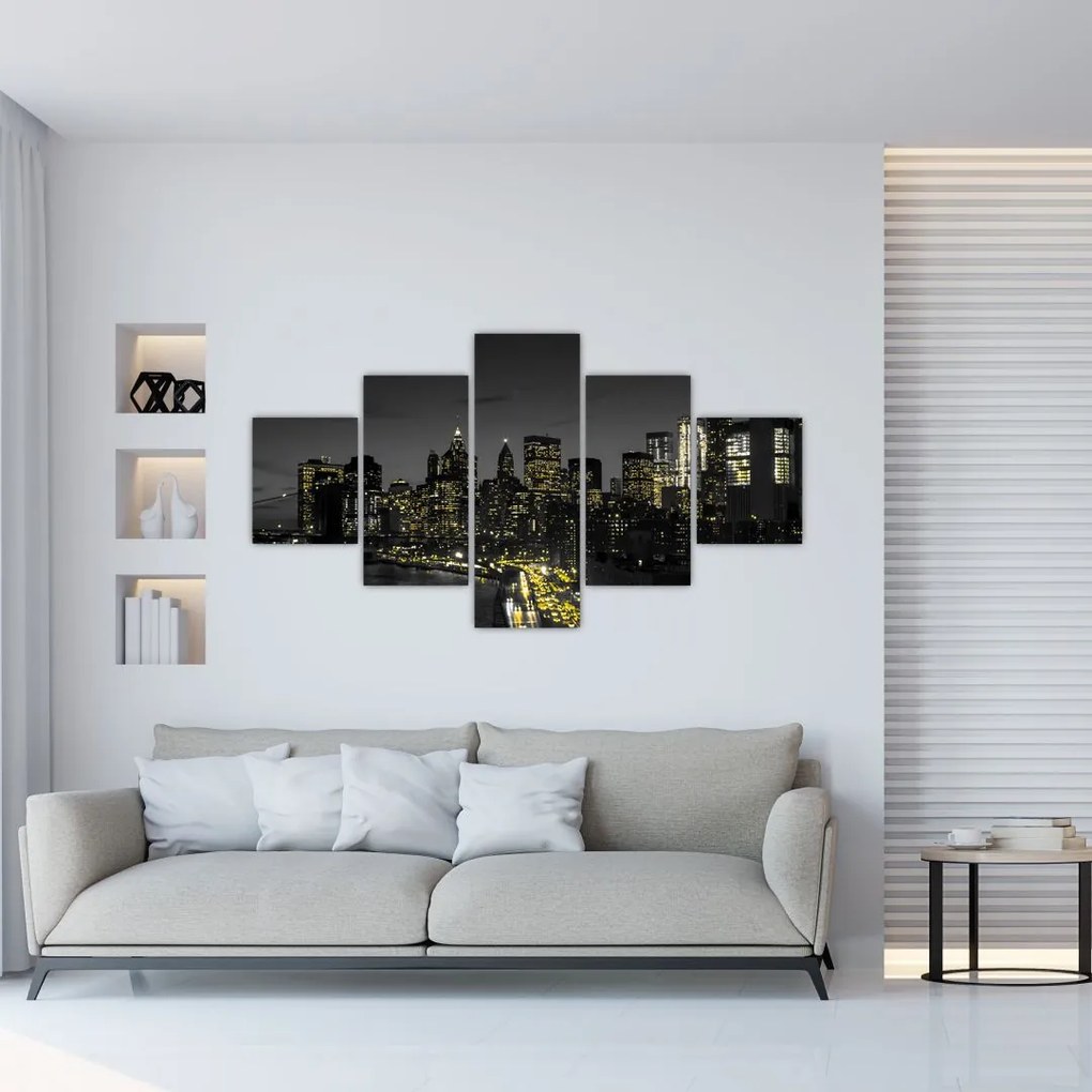 Obraz nocnej metropolii (125x70 cm)