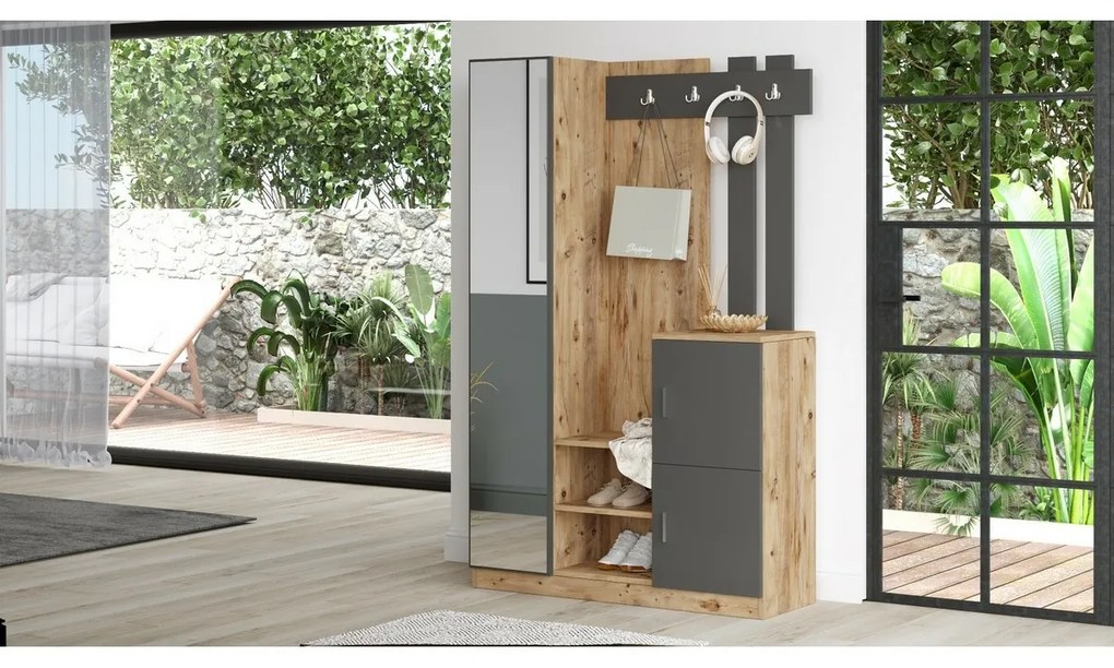 Zestaw do przedpokoju Dano Atlanitc Pine andAnthracite