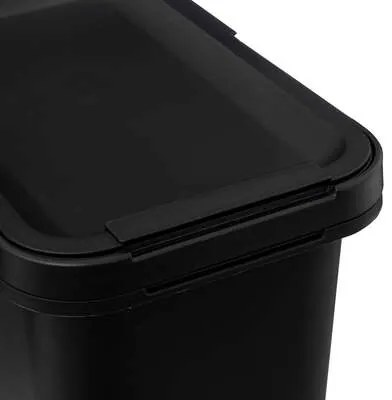 Kosz na śmieci, czarny, 12 l
