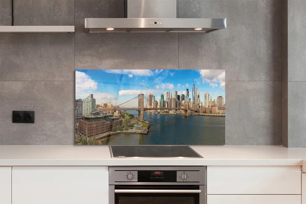 Panel szklany do Kuchni Most i Panorama Metropolii