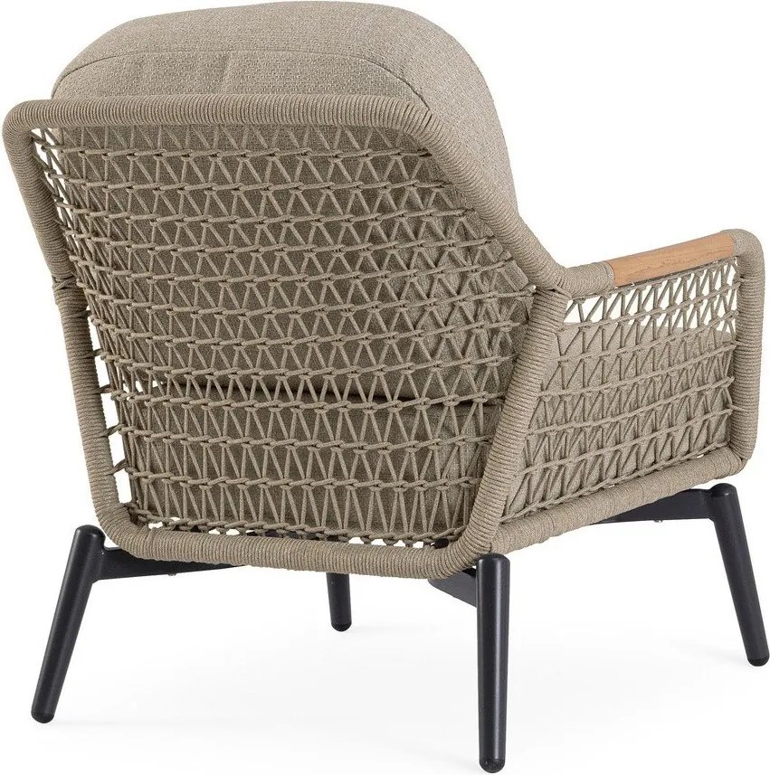 Jasnobrązowy metalowy fotel ogrodowy Eulero – Bizzotto