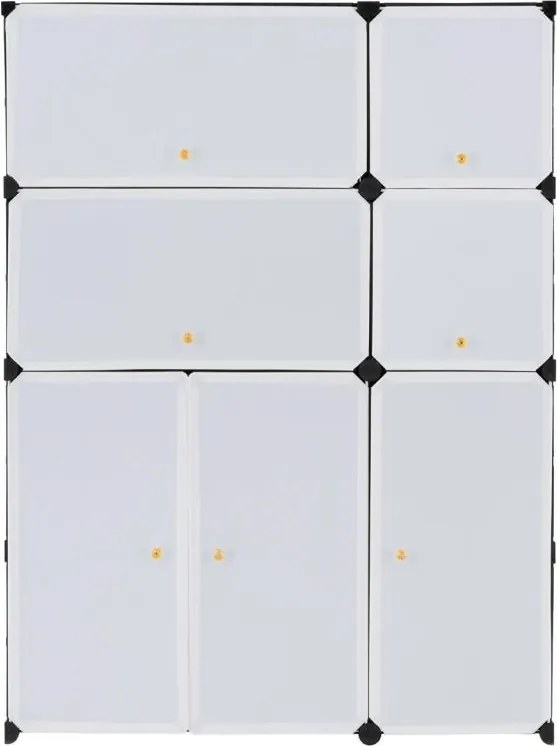 Regał czarno-biały - system wtykowy