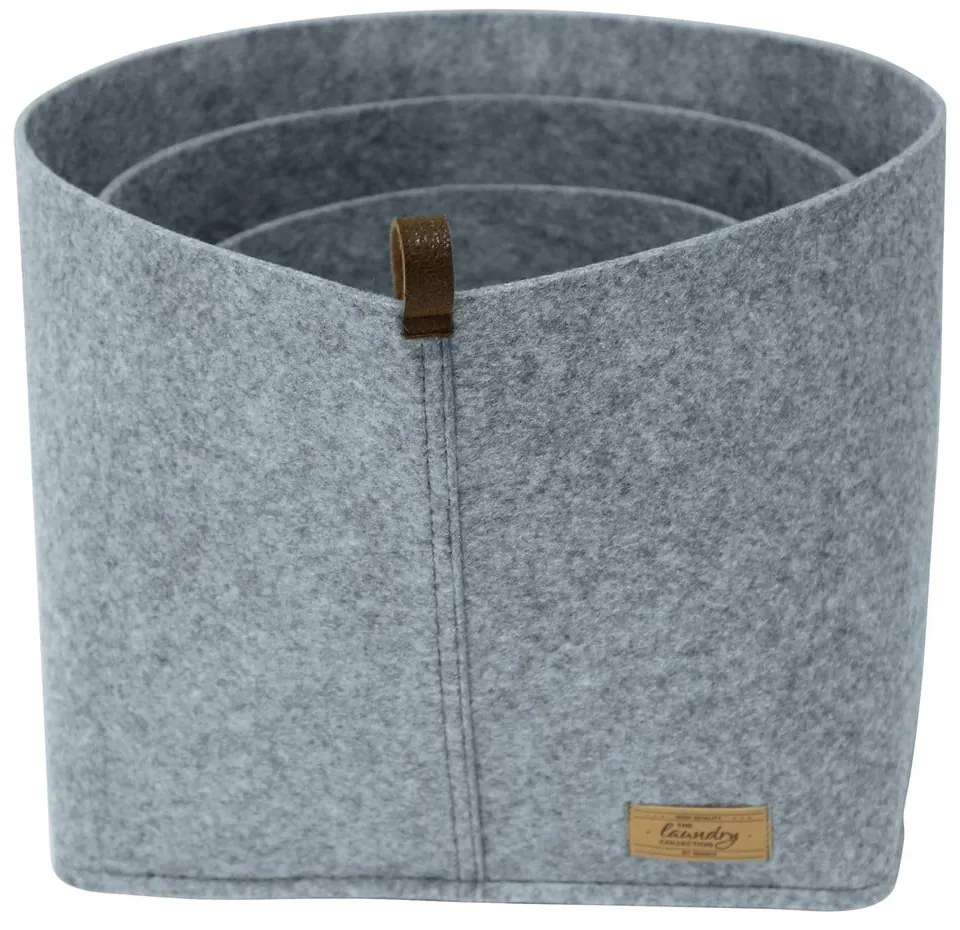 Szary tekstylny organizer Wenko Felt, 18x12 cm