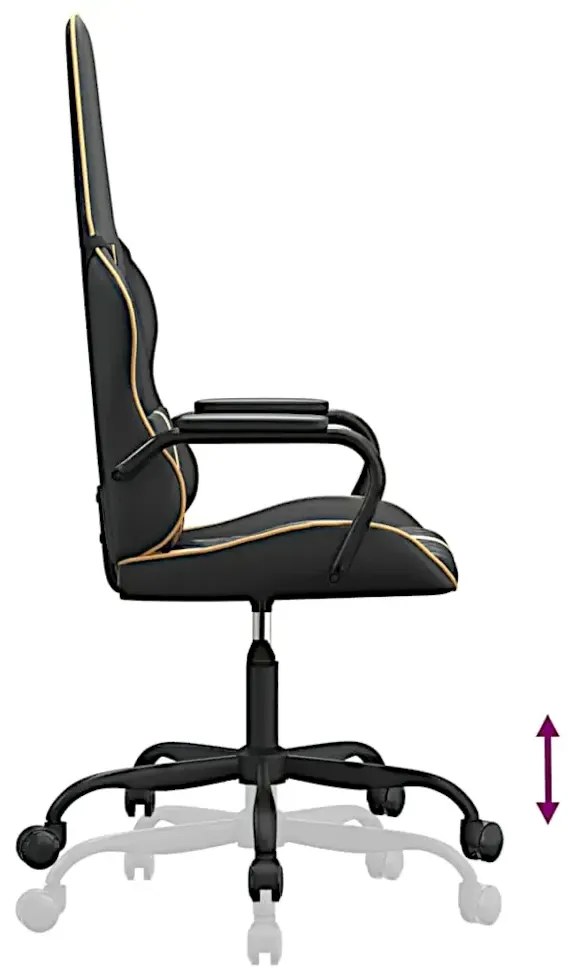 Czarno-złoty fotel gamingowy S1-N10