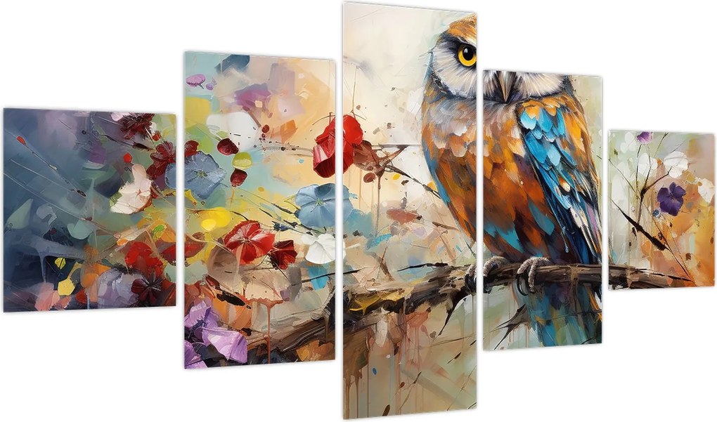 Obraz - Malowana sowa (125x70 cm)
