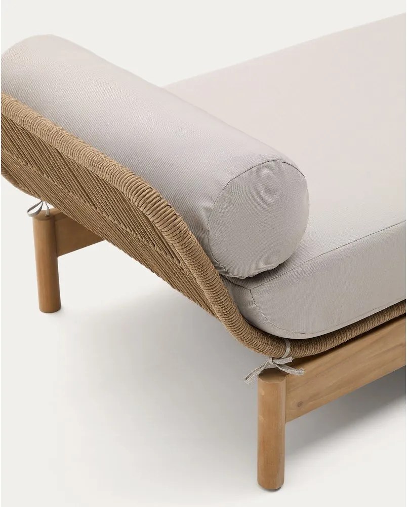 Sofa ogrodowa z litego drewna akacjowego w naturalnym kolorze Catalina – Kave Home