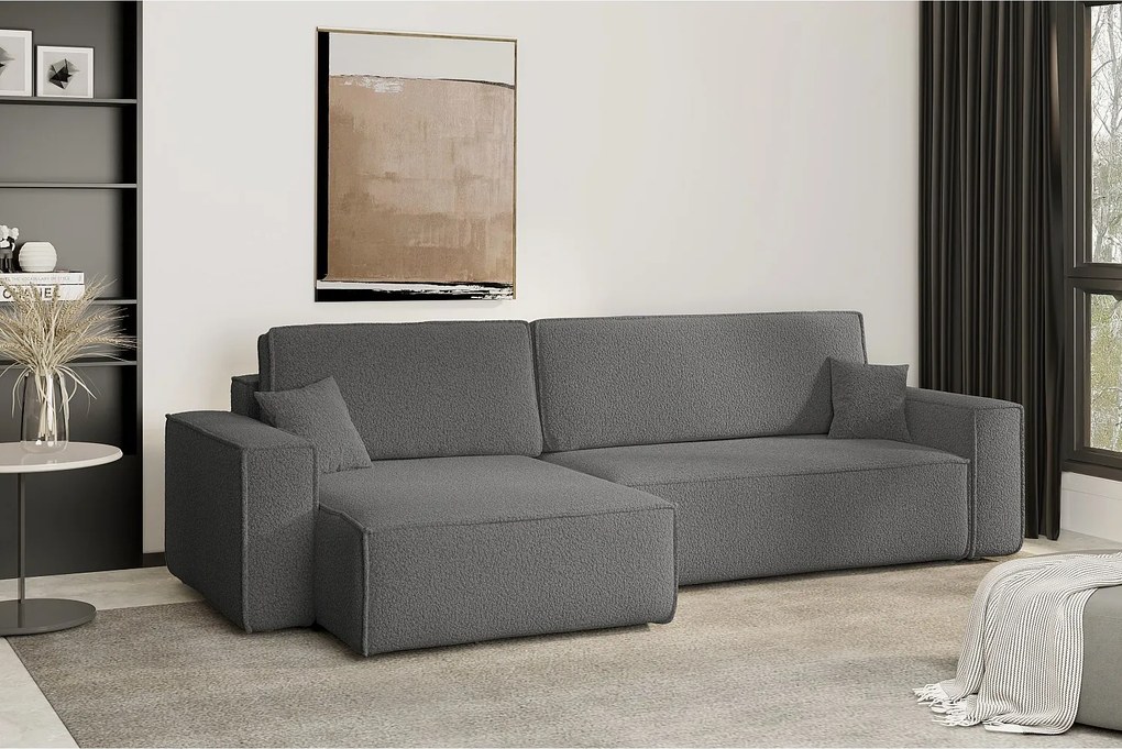 Narożnik Karl XL tkanina Quelle 92 szary