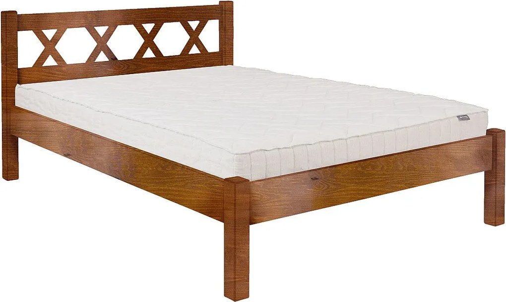 Łóżko 160x200 drewniane Modern, kolor kasztan