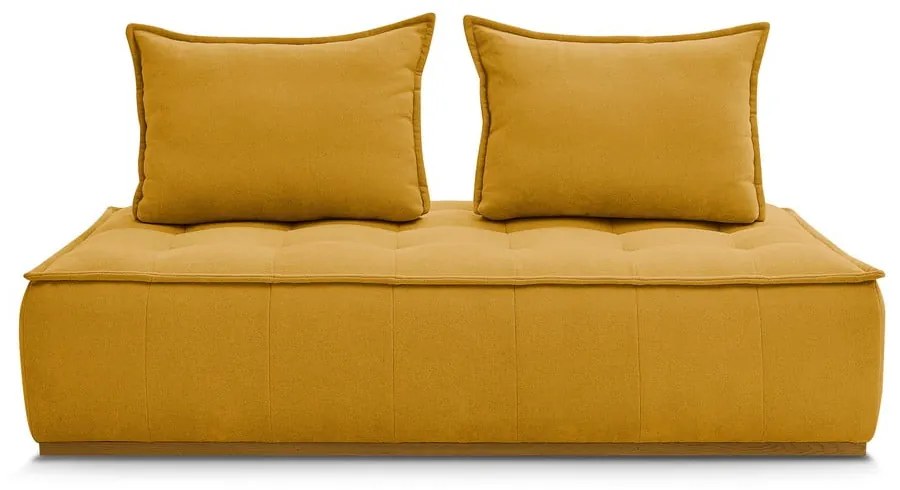 Musztardowa sofa z tkaniny szenilowej 175 cm Elisa – Bobochic Paris