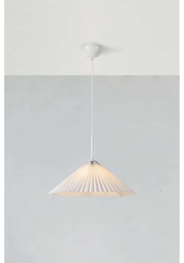 Biała lampa wisząca ø 50 cm Plisado – Markslöjd