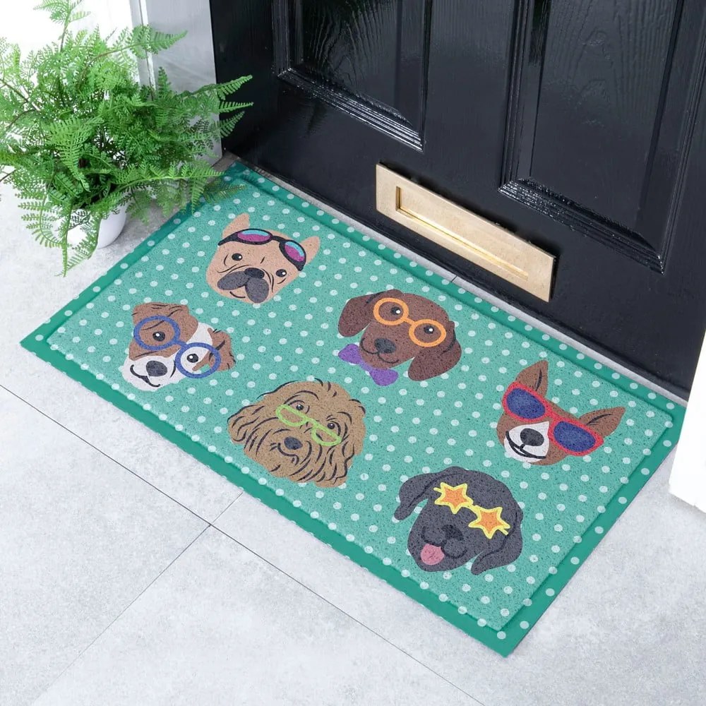 Wycieraczka 40x70 cm Dogs on Polka Dots – Artsy Doormats