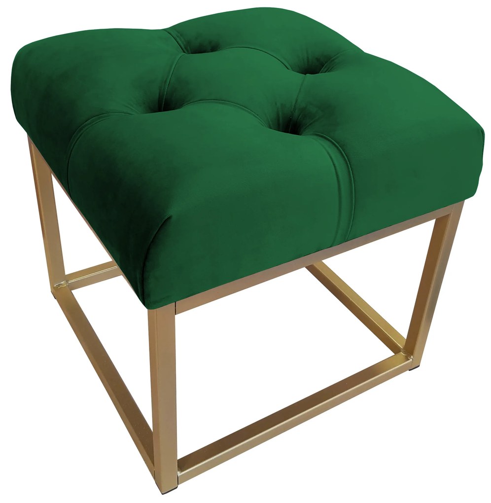 Pufa CHESTERFIELD LOFT ławka postawa złota MG25