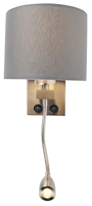 Inteligentna lampa ścienna stal z szarym odcieniem w tym Wifi A60 - Brescia Nowoczesny Oswietlenie wewnetrzne