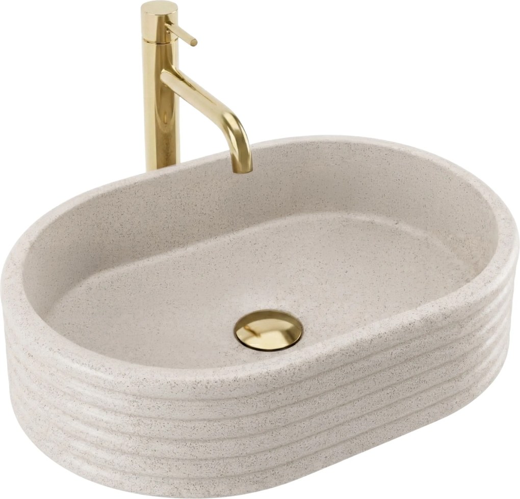 Umywalka nablatowa Rea Nicoletta Beige