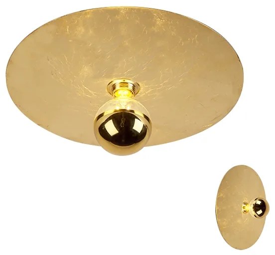 Nowoczesna lampa sufitowa złota 40cm - Disque Nowoczesny Oswietlenie wewnetrzne