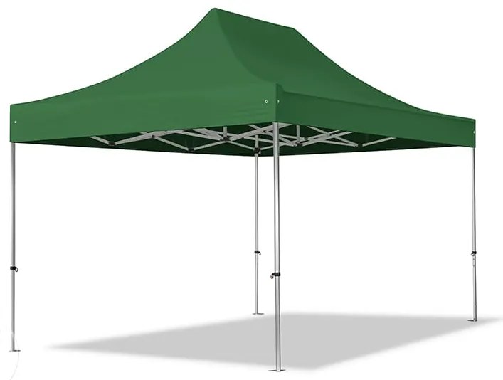 TOOLPORT 3x4,5 m Namiot Ekspresowy PROFESSIONAL Alu 40mm, ze ścianami bocznymi, okna panoramiczne, ciemnozielony - (600211)