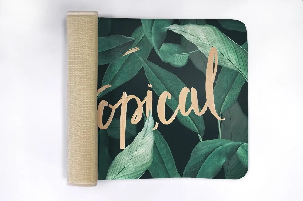 Dywanik łazienkowy antypoślizgowy Dywanik łazienkowy antypoślizgowy tropikalne liście