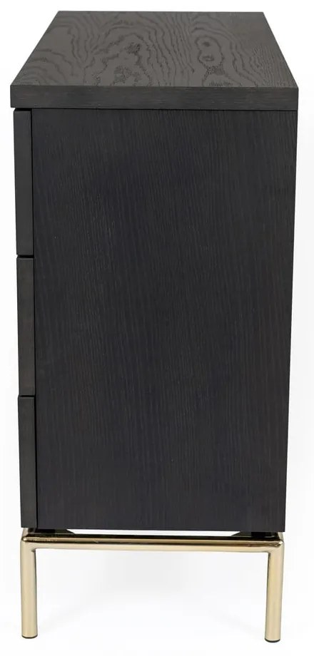 Czarny kredens Woodman Pimlico, 75x91 cm