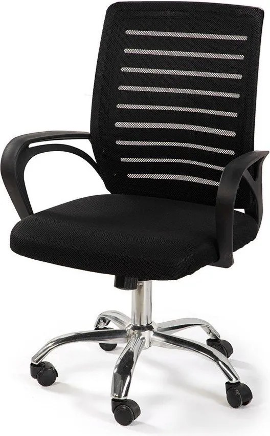 Czarne tapicerowane krzesło biurowe Evon – Bonami Essentials