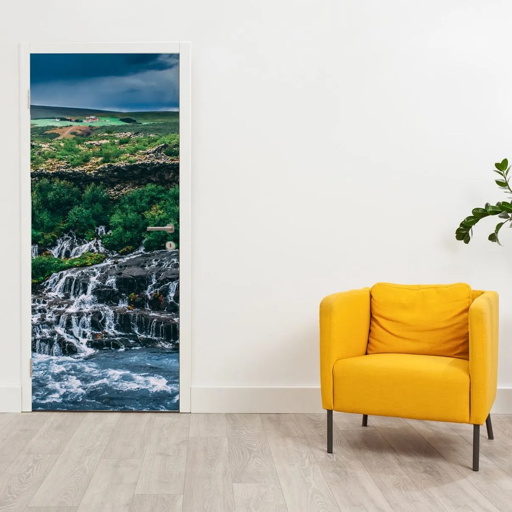 Fototapeta na drzwi - Wodospady w naturze (95x205cm)