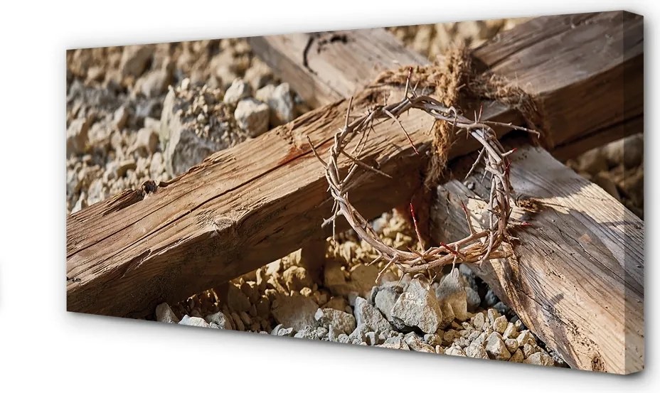 Zdjęcie na płótnie Krzyż, Kamienie i Ciernie