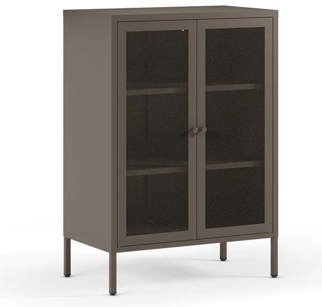 Szara metalowa szafka 70x100x40 cm Fayna – Marckeric