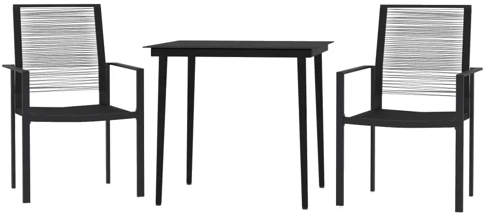 Czarny elegancki zestaw mebli ogrodowych F4-W16