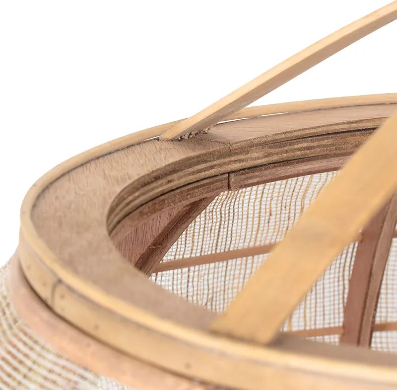 Orientalna lampa wisząca brązowa 58 cm - Pascal