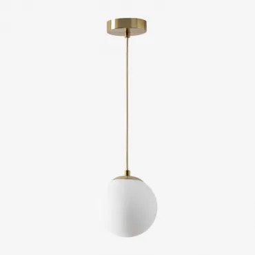 Lampa Sufitowa Ø12 Cm Z Żelaza Z Kulą Szklaną Uvol Złoto - Sklum