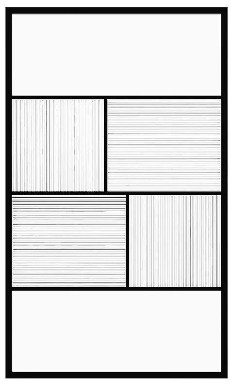 Ścianka prysznicowa do kabiny walk-in teksturowana z sitodrukiem - Czarny mat - 120 x 200 cm - SLOMENA