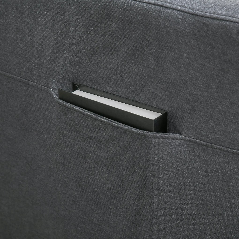 HOMCOM Elektryczny fotel telewizyjny z pilotem szary stalowy wygodny relaks | Aosom PL