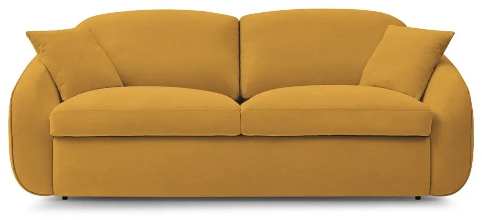 Żółta rozkładana sofa 235 cm Cezanne – Bobochic Paris