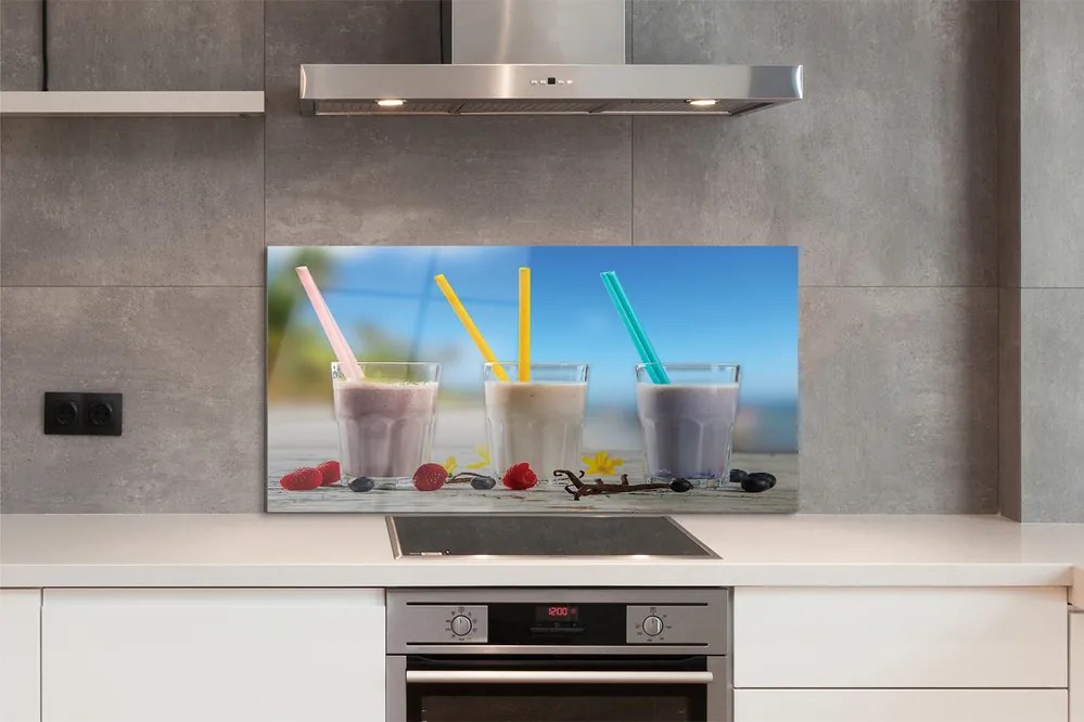 Szklany Panel Barwne Drink w Szklankach