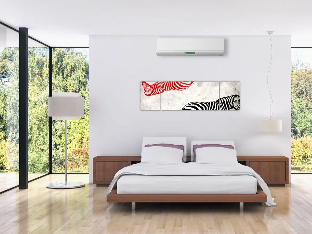 Obraz - Zebry (170x50 cm)