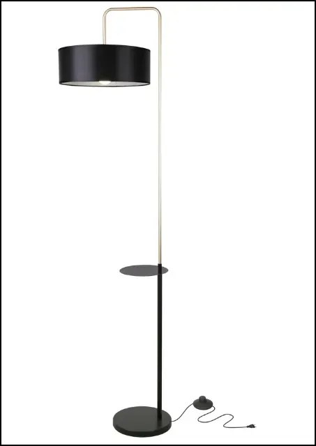 Czarno złota lampa podłogowa - K276-Rubiox