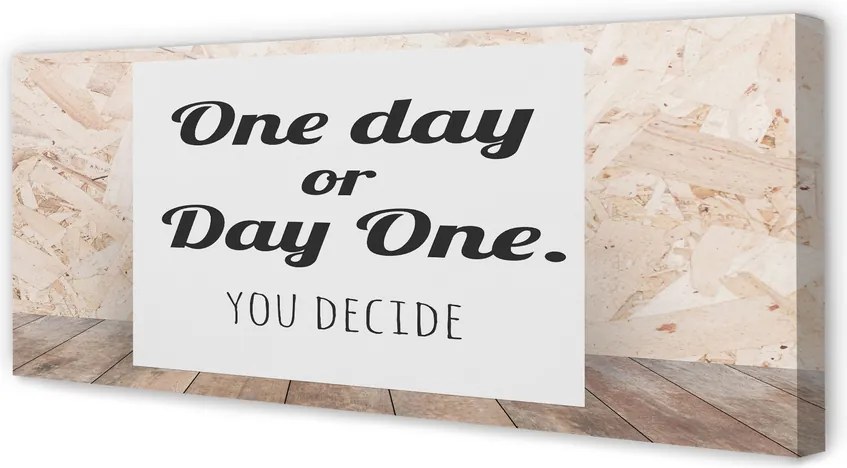 Fotoobraz na płótnie Minimalistyczny Napis na Białym Tle