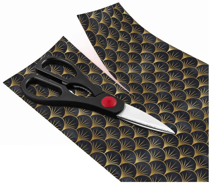 Dekoracyjna tapeta na meble w czarno-złotym kolorze Ambiance Youlika