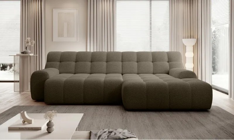 Narożnik COCOON S w układzie L z elektryczną regulacją siedziska Prawostronny w tkaninie JAGUAR 08