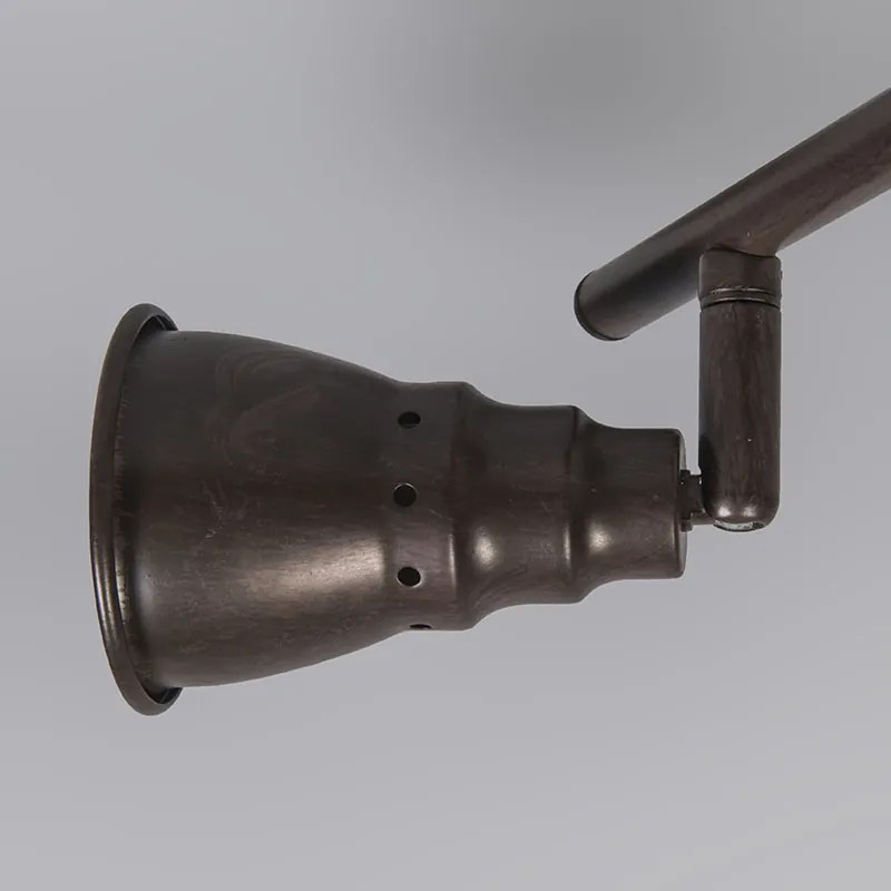 Lampa sufitowa i ścienna reflektor brązowo-rdzawy obrotowa i pochylna - Coney 2