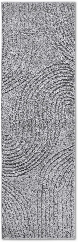 Dywan nowoczesny 3D Elle Collection Gallery Geometria szary 80 cm x 240 cm